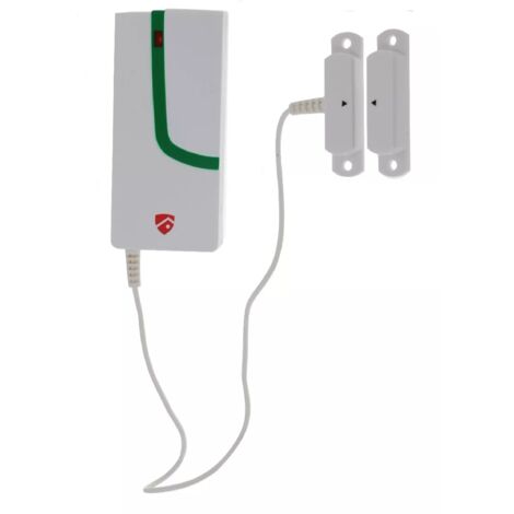 Ultra Secure – Détecteur sans-fil d'ouverture de portes – Portée 200m – Alimentation par 2 piles AAA – Installation facile avec adhésif double face