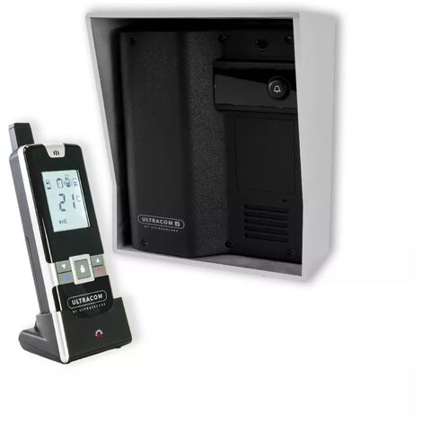 Ultra Secure – Interphone sans fil 600 mètres autonome – Alimentation par piles ou 12-24VDC – Résistance IP54 – Combiné avec visière argentée - 600-SOLO