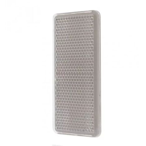 Ultra Secure – Plaque réfléchissante adhésive blanche 90 x 40 mm – Installation facile sur surfaces planes – Pour poteaux et bornes de parking