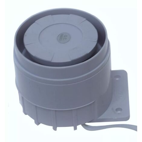 Ultra Secure – Sirène d'alarme compacte 12V 120 décibels – Alimentation filaire – Utilisation intérieure – Installation rapide et facile
