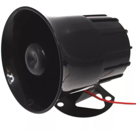Ultra Secure – Sirène d'alarme filaire 12V – Puissance sonore 118 dB – 6 tonalités – Résistante aux intempéries – Installation facile