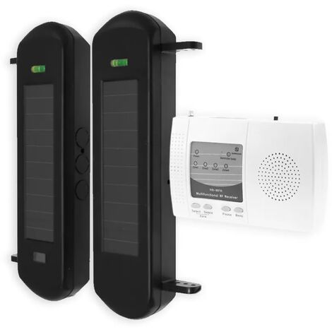 Ultra Secure – Système d'alarme périmétrique sans fil 900m – Barrières infrarouges solaires avec détection 100m – Sorties relais 4 contacts sec - DA600