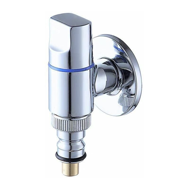 Ultra-short mini triangular valve 4-point household faucet automatic water shut-off buckle-2pcs-4-point mouth