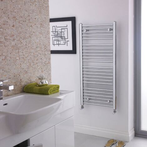 Nuie Straight Ladder Towel Rail 1100mm H x 500mm W - Chrome