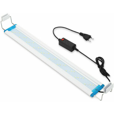 Ultra-thin LED Aquarium Lighting, Aquarium LED Ramp with 2 Adjustable Light Modes Fish Tank Decoration (Blue, White), 28cm, 12W