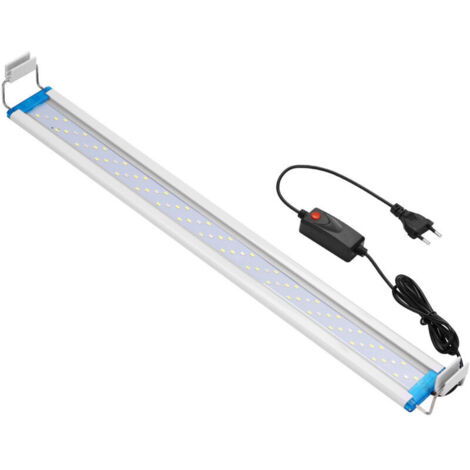 Ultradünne LED-Aquarienbeleuchtung, LED-Lichtleiste mit 3 einstellbaren Lichtmodi zur Dekoration von Aquarien (Blau, Blau und Rot), 28 cm, 12 W