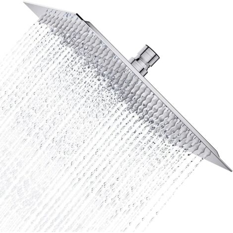 Ultradünner, leistungsstarker quadratischer Hochdruck-Regenduschkopf aus Edelstahl 304 für Badezimmer (gebürstetes Nickel) (20,3 cm, 121 Sprays)