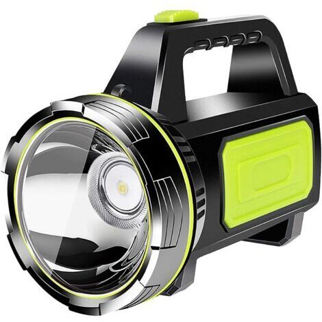 Ultrahelle, wiederaufladbare USB-LED-Taschenlampe, 135.000 Lumen, 6000-mAh-Akku, mit Seitenlicht, leistungsstarke, wasserdichte Taschenlampe für Notfälle, Wandern, Camping und Jagen
