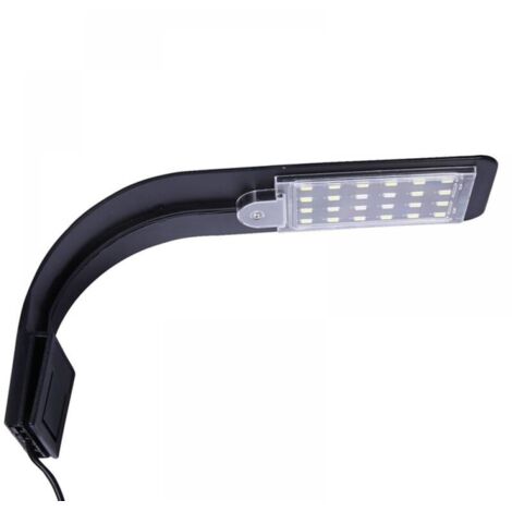 Ultrakleine LED-Leuchte für kleine Aquarien, Mini-Clip-on-Aquarienleuchten mit 24 weißen LEDs, für Aquarien von 30 bis 100 cm Länge
