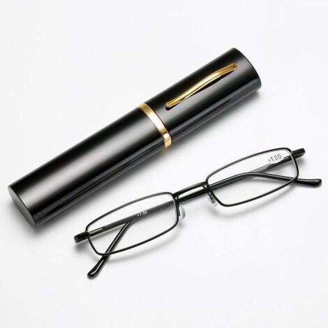Ultrakleine, unisex, tragbare Lesebrille aus Metall