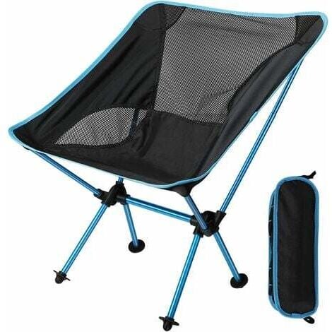 Ultraleichter Campingstuhl, Angelstuhl, Klappstuhl, kompakter tragbarer Stuhl mit Tragetasche für Outdoor-Aktivitäten, Camping, Grillen, Picknick, Strand, Wandern