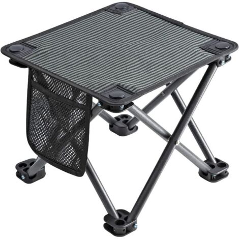 Ultraleichter Klapphocker, faltbarer Campingstuhl mit multifunktionaler Netztasche, praktisch und tragbar für Strand und Garten