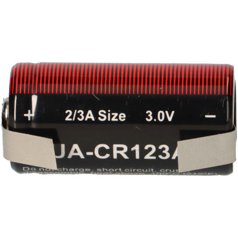 Ultralife Batterie CR123A 3V 2/3A mit U-Lötfahne
