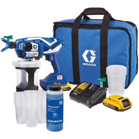 UltraMAX Akku-Airless-Spritzgerät 18V (2x2,0 Ah) 138 bar + 25 Becher - GRACO 17P258X2