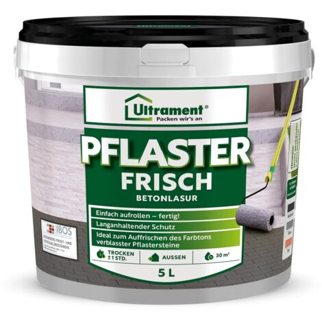 ULTRAMENT Pflaster Frisch, Betonlasur, Anthrazit, 5 Ltr
