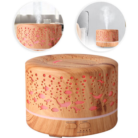 Ultraschall-Aromatherapie-Diffusor mit Luftbefeuchterfunktion, 500 ml für ätherische Öle, EU-Stecker 110–240 V