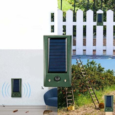 Ultraschall-Katzenabwehr, Hundeabwehr, solarbetrieben, USB-Aufladung, hält Hunde, Katzen, Vögel, Garten, Feld, Kindergarten, wasserdicht, IP66