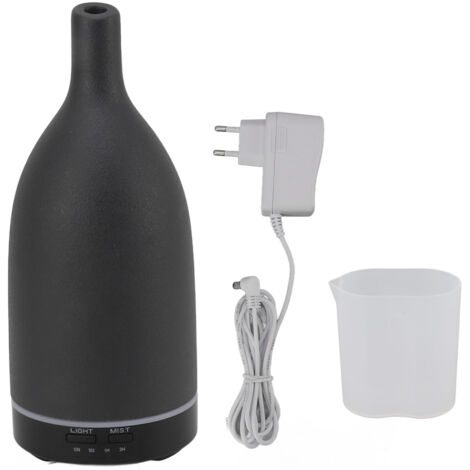 Ultraschall-Keramik-Diffusor für ätherische Öle, leise, automatische Abschaltung bei Wassermangel, für Büro und Zuhause, EU-Stecker, 100–240 V, schwarz