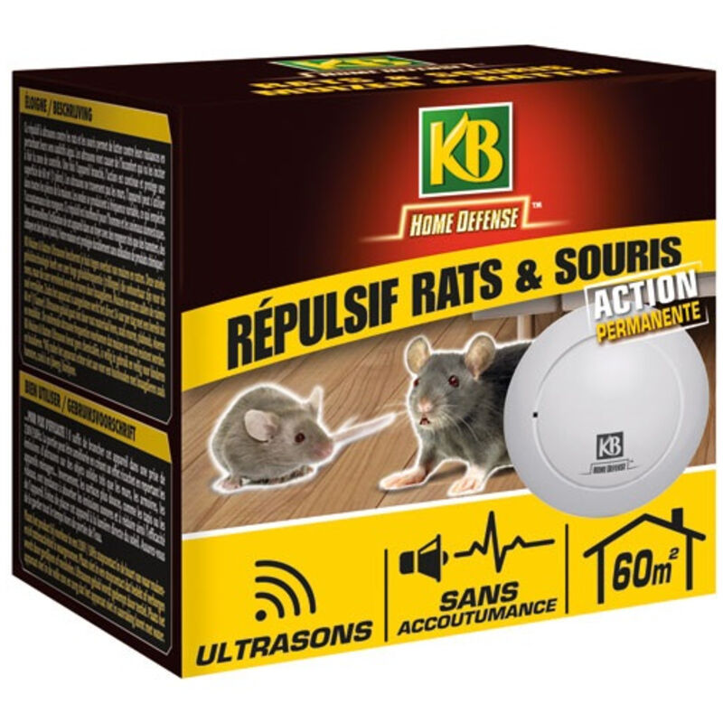 Ultraschall-ratten- Und Mäuseabwehr 60m² /nc - Kb Home Defense