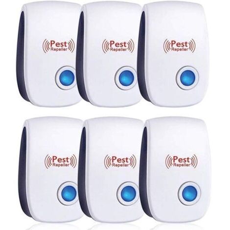 Ultraschall repellente contro roditori e insetti, 6 pezzi Ultraschall repellente contro le zanzare, Ultraschall repellente contro topi e ratti, repellente elettronico per insetti per uso interno contr