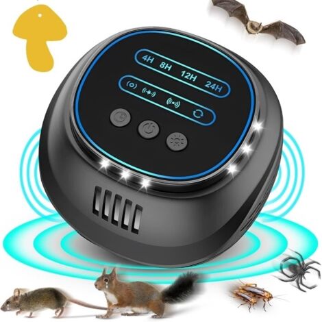 Ultrason Souris et Rats, BYONDSELF, 360°, Muet/Basse Fréquence/Haute Fréquence/Boucle, 300m², 22-65khz, Panneau D'insectes Collants