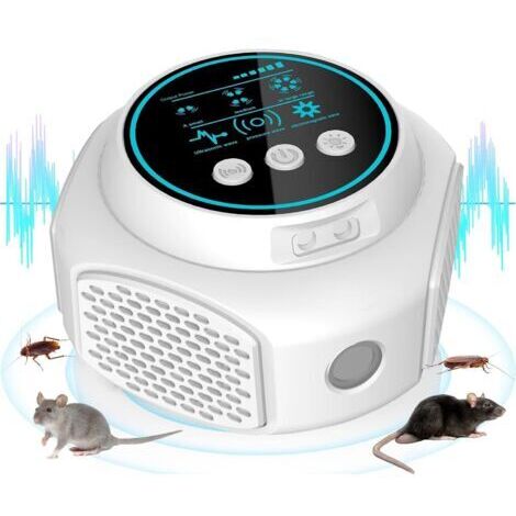 Ultrason Souris Et Rats Puissant à Large PortéE - RéPulsif Souris Pour IntéRieur Avec - Ultrason Rongeur Pour Maison, Appartement, Cave, Restaurant, Grenier, Garage (1 Unité)，Blanc
