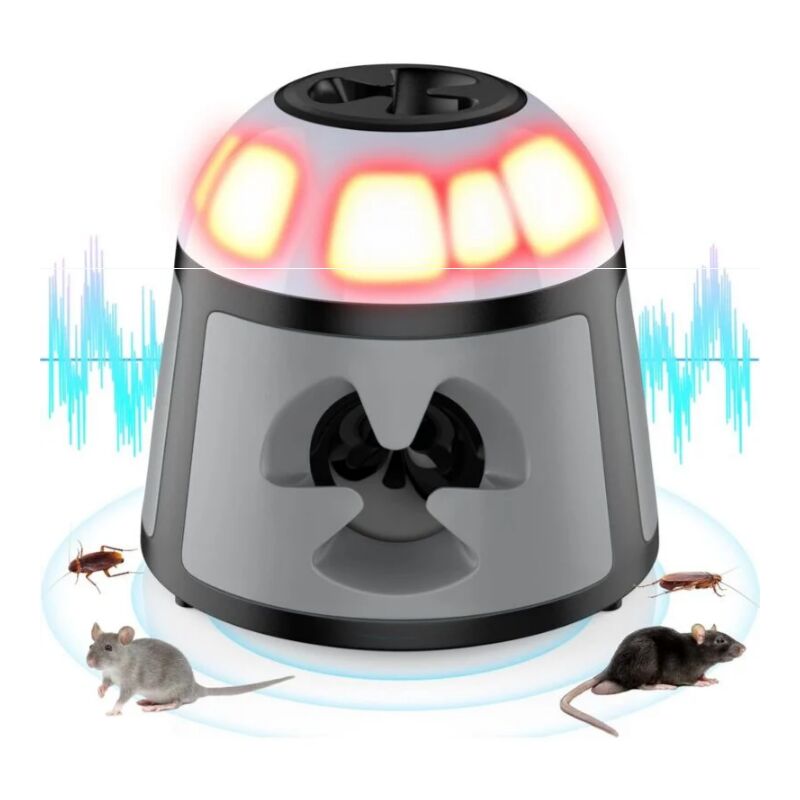 Shining House - Ultrason Souris et Rats, Repulsif Souris Ultrasons 360° Anti Souris avec Lumière led Appareil Ultrason pour Nuisible Rongeurs Plug in