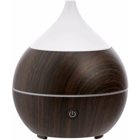 Ultrasonic Aromatherapy Essential Oil Diffuser with Bluetooth Speaker Dark Wood Effect Base 200ml