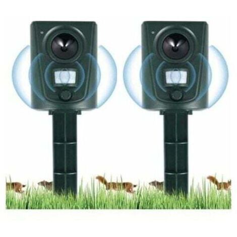 Ultrasonic Cat Repeller for the Garden, Cat Repeller with Ground Spike, Prevents Dogs and Cats, Birds, for Gardens, Fields, Kindergartens, Waterproof MUMU