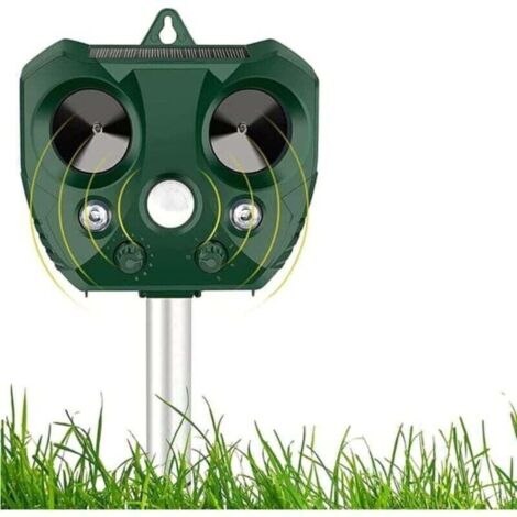 Ultrasonic Cat Repeller, insectifuge solaire à ultrasons, répulsif pour chat, répulsif pour chat pour le jardin, protège le jardin