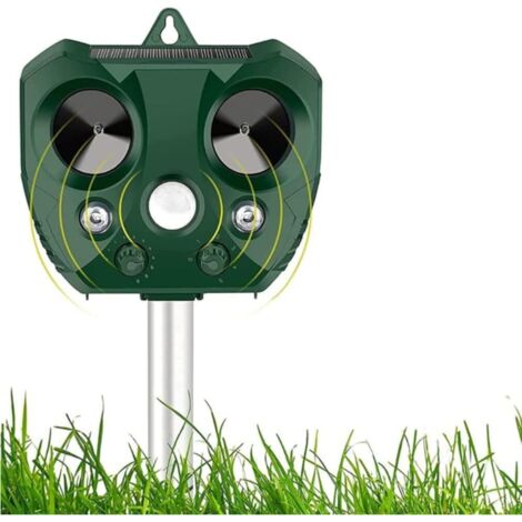 Ultrasonic Cat Repeller, insectifuge solaire à ultrasons, répulsif pour chat, répulsif pour chat pour le jardin, protège le jardin