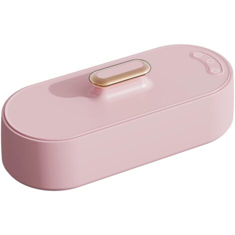 Ultrasonic Cleaner - Pink - 5V USB - 2 Temperature Settings - Capacity 301-500 ml - Eyeglass Cleaner - Denture Cleaner - Jewelry Cleaner - Automatic Cleaning