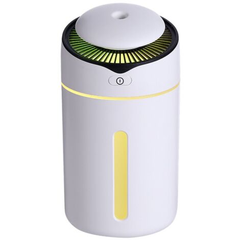 Ultrasonic Humidifier, 300ml, LED, 2 Modes, 7 Colors, Auto Shut-Off, for Home, Office and Car, White