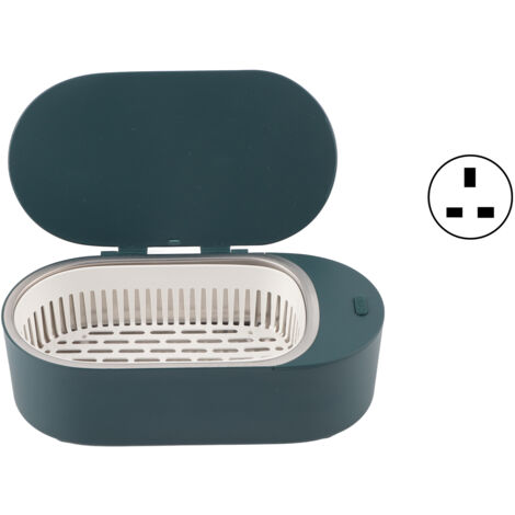 Ultrasonic Jewelry Cleaner Portable Deep Cleaning 47KHz Small Ultrasonic Cleaning Machine for Home 100‑240VUK Plug