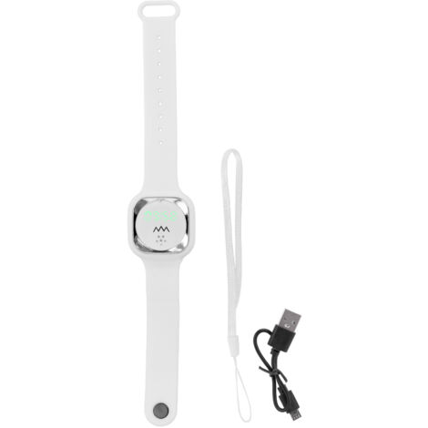 Ultrasonic Mosquito Repellent Bracelet with Time Display Anti Mosquito Wristband for Outdoor(White )