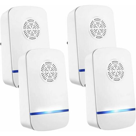 Ultrasonic Pest Repeller, 4 Pack Electronic Plug In Pest Control Repellent Indoor, Repeller Spiders Mouse Insects Cockroach Mosquitoes Mice Fly Rat Rodent Bed Bug, Human and Pet Safe