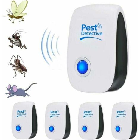 Ultrasonic Repellent, Ultrasonic Repellent For Rat, Spider, Mice, Ants, Cockroaches, Bed Bugs And Other Rodents (4 Units)