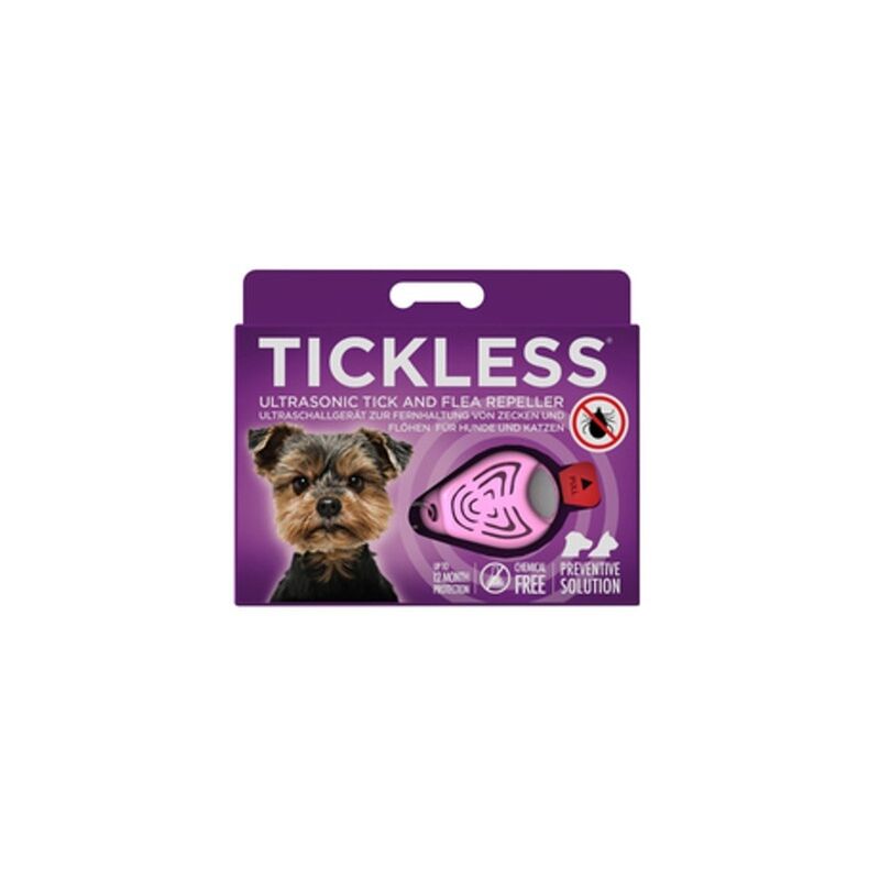 Tickless - Animal de compagnie sans tache anti-oiseaux ultrasonores pour chiens - rose