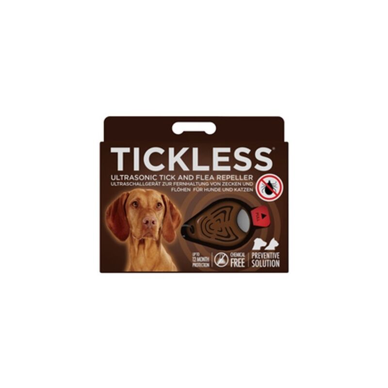 Tickless - Animal de compagnie sans tache anti-ultrasons pour chiens - brun
