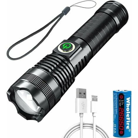 LED-Taschenlampe, vorderes Kopflicht, wiederaufladbare Lampe, 6 LEDs, für  Camping, Jagd