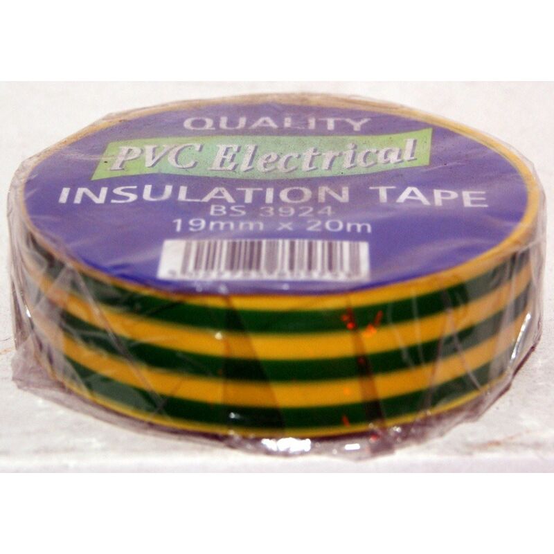 Check Ce Label - INSULATING TAPE 19mm x 20m GREEN / YELLOW
