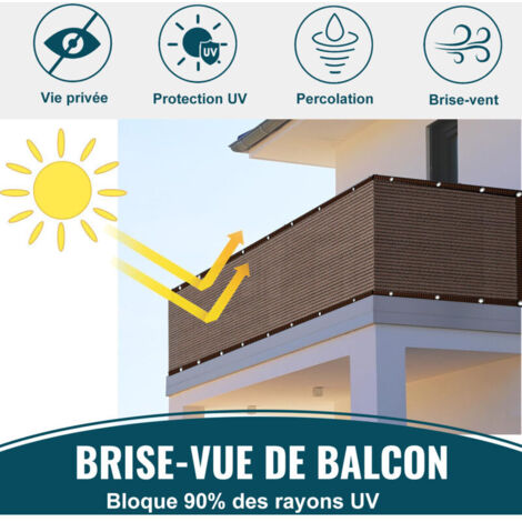 Ultrixe Sichtschutznetz, 2 x 10 m, UV-beständig, verstärktes HDPE-Sichtschutznetz, gewebtes Sichtschutznetz für Terrassen, Balkone und Gärten, Schattierungsnetz zum Schutz vor Sonne