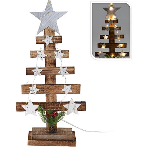 *ult.unidades* arbol de navidad de madera decorativo con estrellas 39cm 8719987107535 72045 DECORATION WITH LIGHT