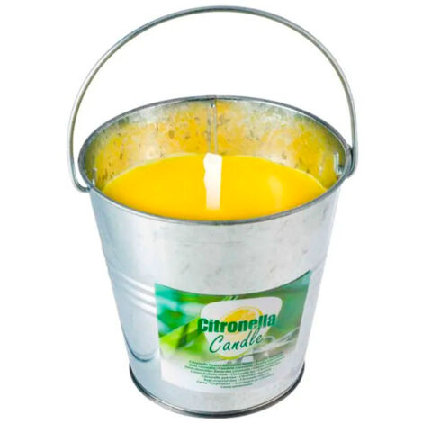 ult.unidades vela citronela antimosquitos con recipiente metalico 160g ø10cm