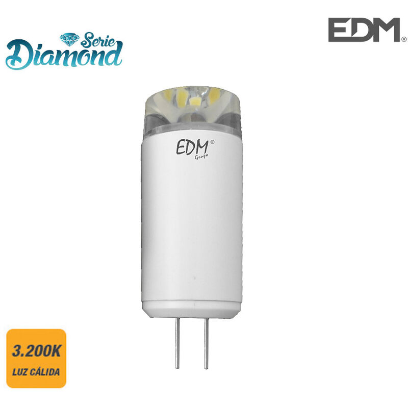 

EDM *ult.unidades* bombilla bi-pin led g4 12v 3,5w 320 lm 3200k luz calida serie diamond edm