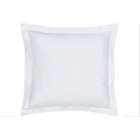 Umberto Ravelli – Lot de 2 taies d'oreillers 65 x 65 cm en coton 57 fils – Volant plat de 5 cm – Élégantes et confortables pour literie