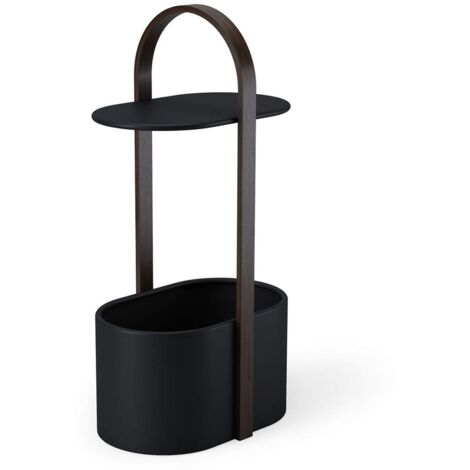 Umbra Bellwood tavolino portaoggetti, Acciaio, Nero/noce