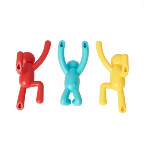 Umbra Buddy Ganci da parete, Set di 3, Colori assortiti 1