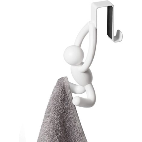 Umbra Buddy Gancio per sportello , set di 2 pezzi, Abs, Bianco