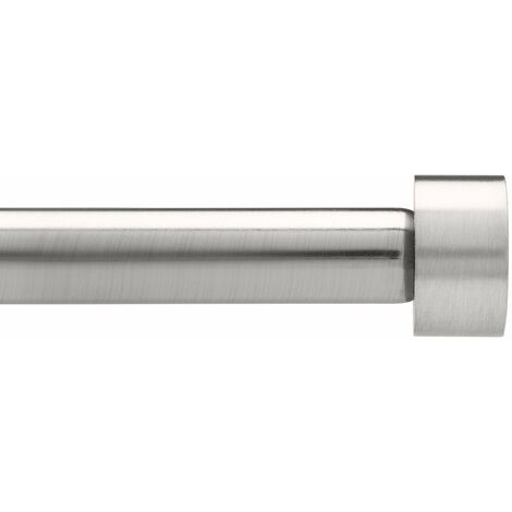 Umbra Cappa Asta per tende singola regolabile, diametro di 1,9 cm, 183-366 cm, Acciaio, Nichel/acciaio